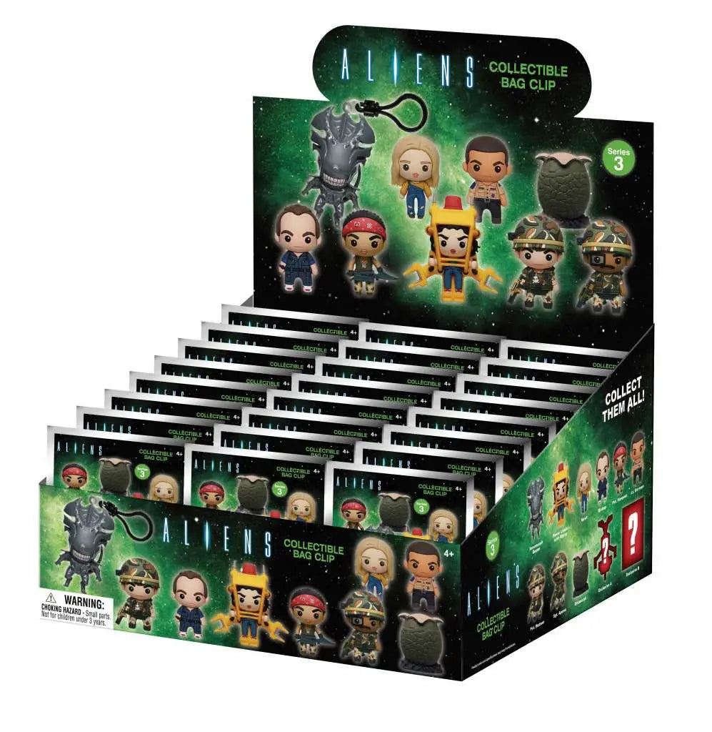 ALIENS S.3 3D BAG CLIP BLIND BOX DISPLAY 24 MONOGRAM