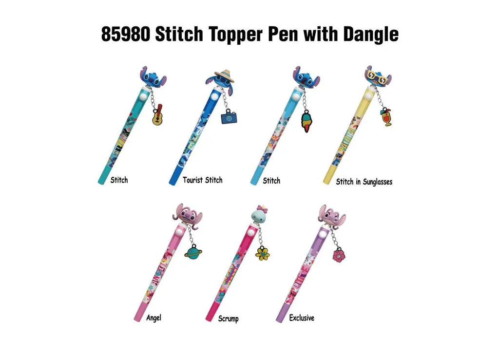 STITCH 3D HEAD TOP SPINNING PEN DISPLAY 16 MONOGRAM