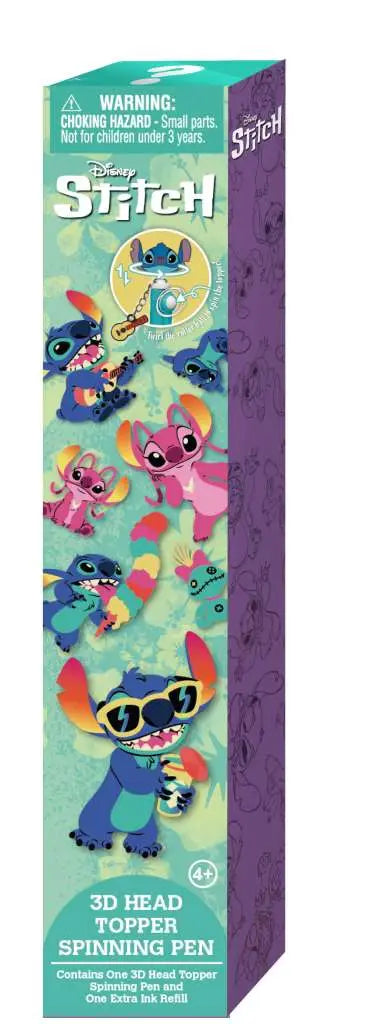 STITCH 3D HEAD TOP SPINNING PEN DISPLAY 16 MONOGRAM