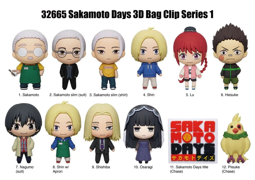 SAKAMOTO DAYS S.1 BAG CLIP BLIND BOX DISPLAY 24 MONOGRAM