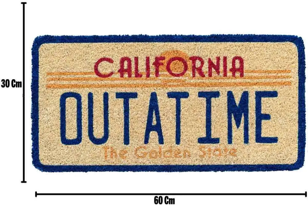 BACK TO THE FUTURE DE LOREAN PLATE DOORMAT GRUPO ERIK