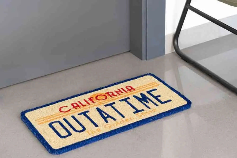BACK TO THE FUTURE DE LOREAN PLATE DOORMAT GRUPO ERIK