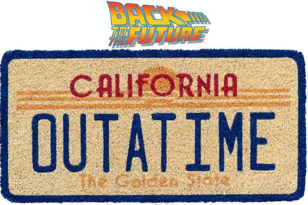 BACK TO THE FUTURE DE LOREAN PLATE DOORMAT GRUPO ERIK