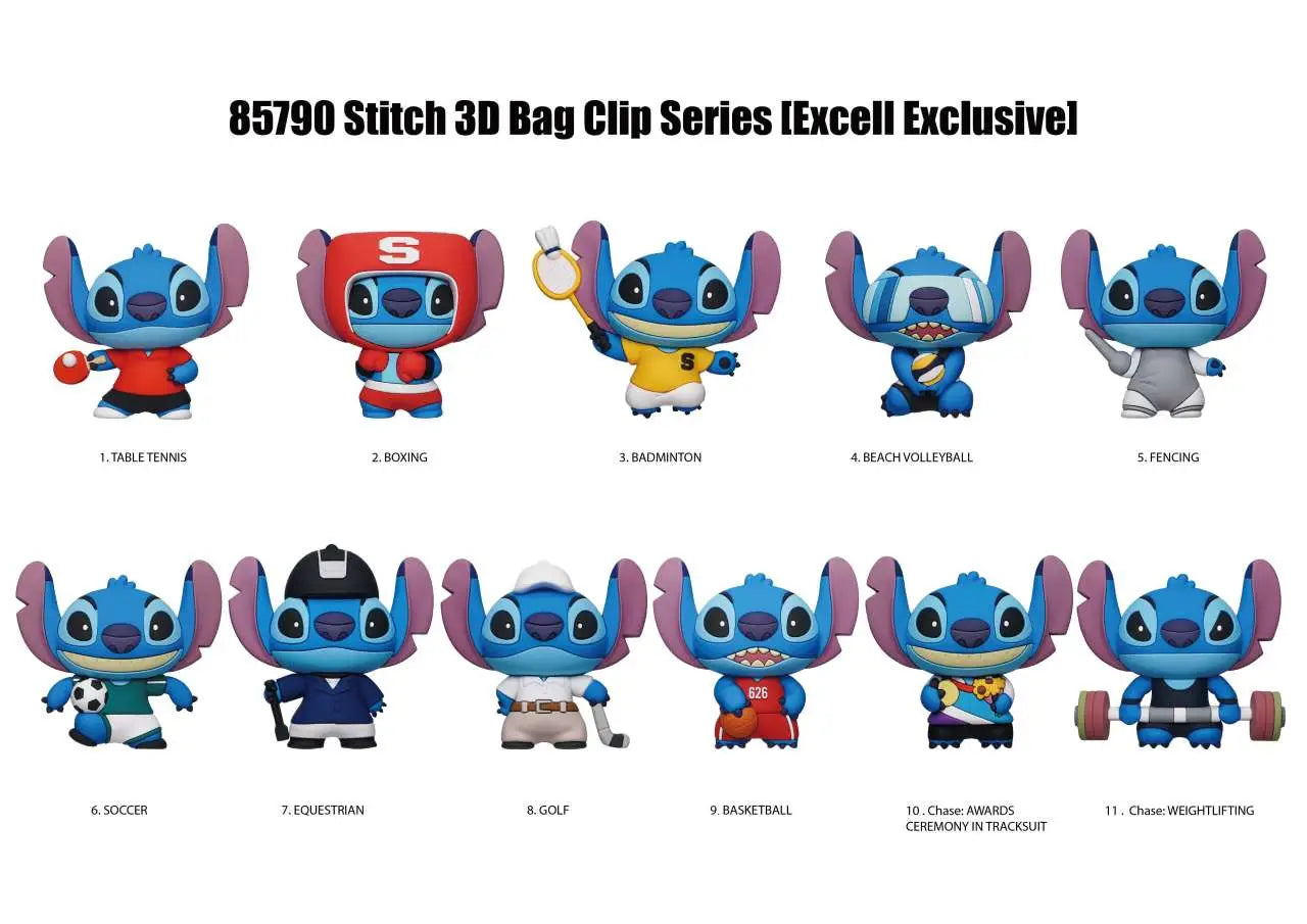STITCH SPORT BAG CLIP BLIND BOX DISPLAY 24 MONOGRAM
