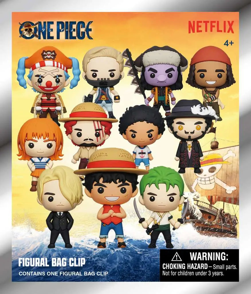 ONE PIECE NETFLIX SERIES 1 BAG CLIP BLIND BOX DISPLAY 24 MONOGRAM