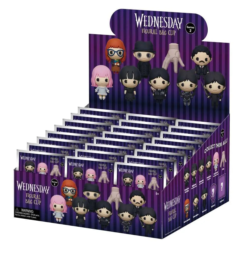 WEDNESDAY S2 BAG CLIP BLIND BOX DISPLAY 24 MONOGRAM
