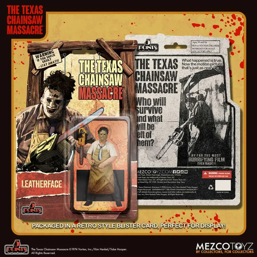 5 POINTS TEXAS CHAINSAW MASSACRE 1974 LEATHERFACE MEZCO TOYS