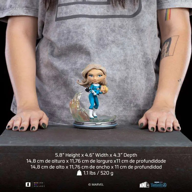 FANTASTIC FOUR FIRST STEPS INVISIBLE WOMAN AND FRANKLIN MINICO IRON STUDIOS