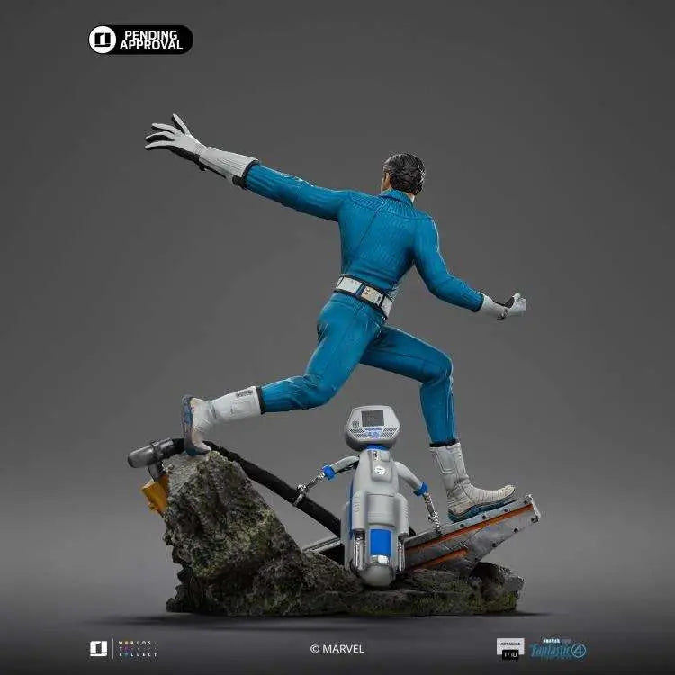 FANTASTIC FOUR FIRST STEPS MR. FANTASTIC AND H.E.R.B.I.E 1/10 STATUE IRON STUDIOS
