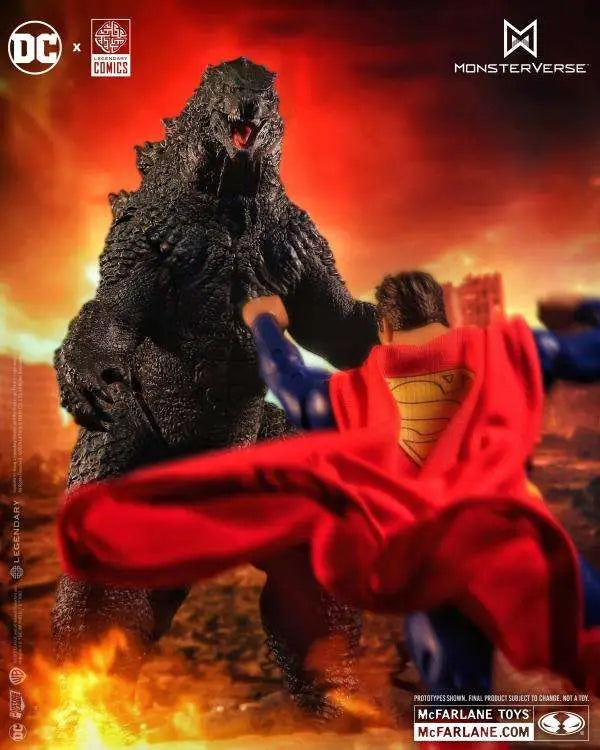 DC JUSTICE LEAGUE MONSTERVERSE SUPERMAN VS GODZILLA 2PK McFARLANE TOYS 2025