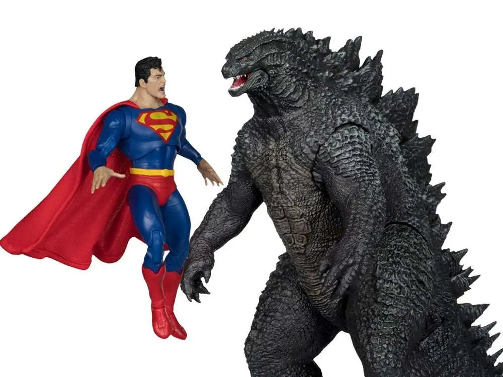 DC JUSTICE LEAGUE MONSTERVERSE SUPERMAN VS GODZILLA 2PK McFARLANE TOYS 2025