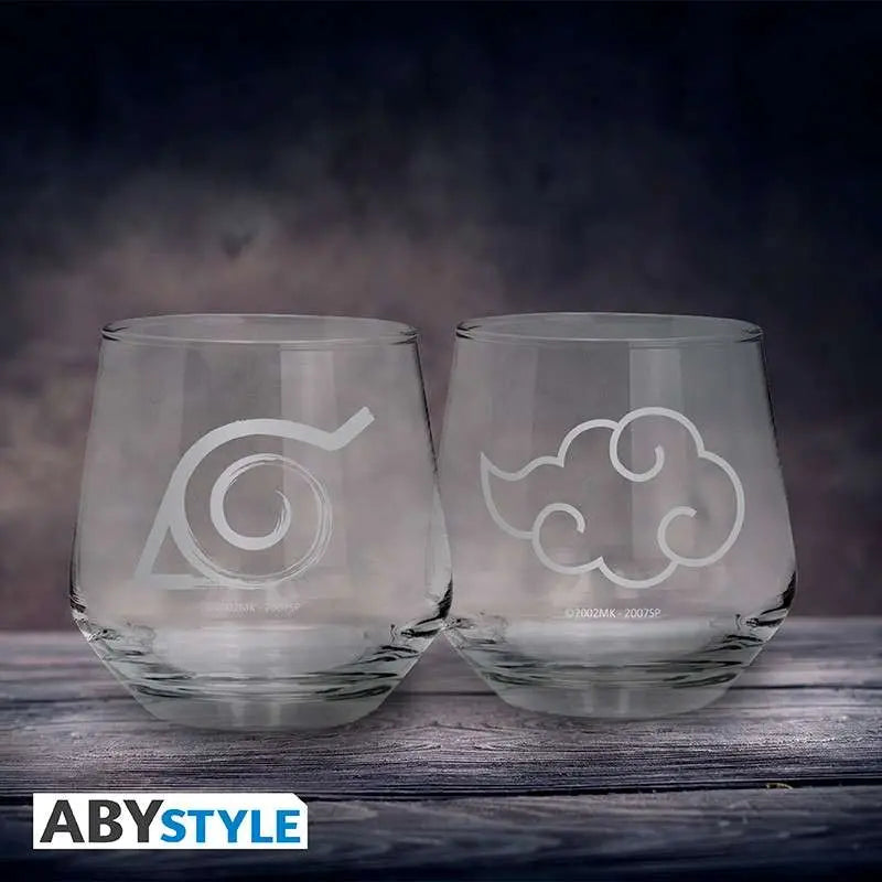 NARUTO SHIPPUDEN KONOHA & AKATSUKI GIFT SET GLASS Abystyle Studio