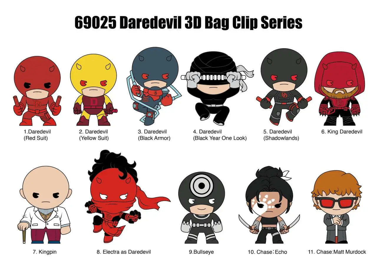 DAREDEVIL CLASSIC BAG CLIP BLIND BOX DISPLAY 24 MONOGRAM