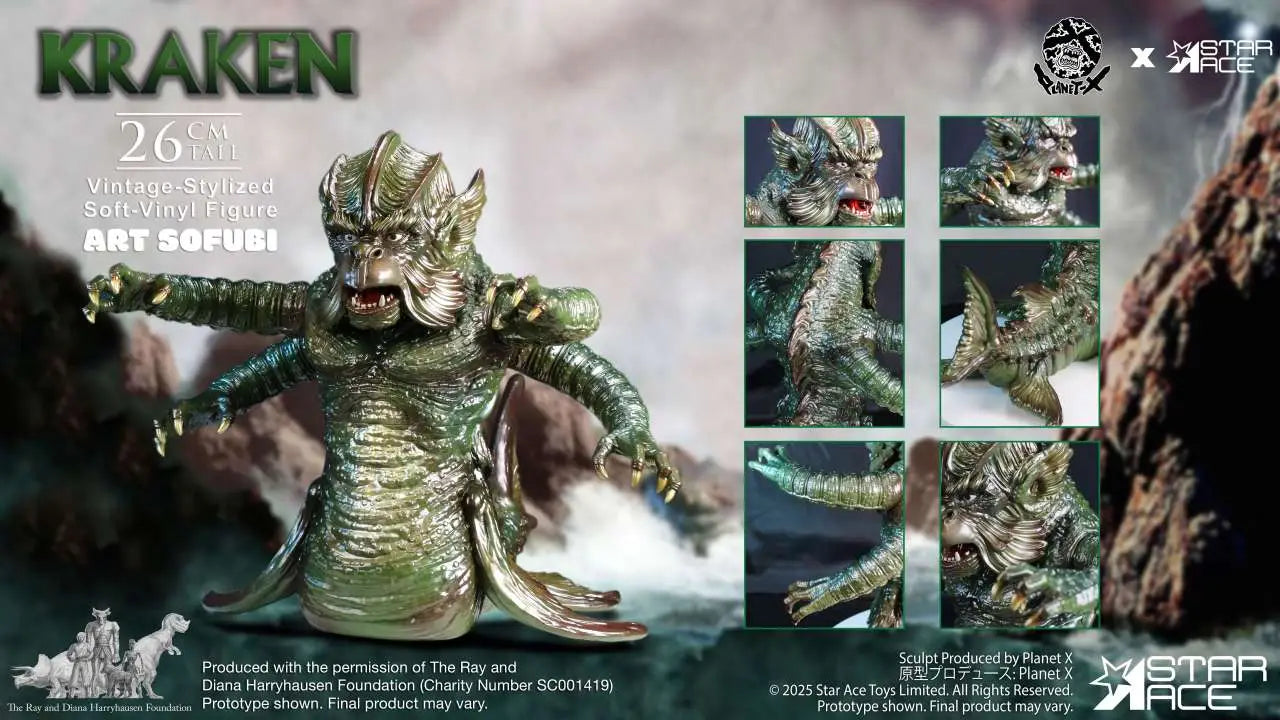 RAY HARRYHAUSEN KRAKEN VINTAGE-STYLIZED SOFT-VINYL STATUE STAR ACE