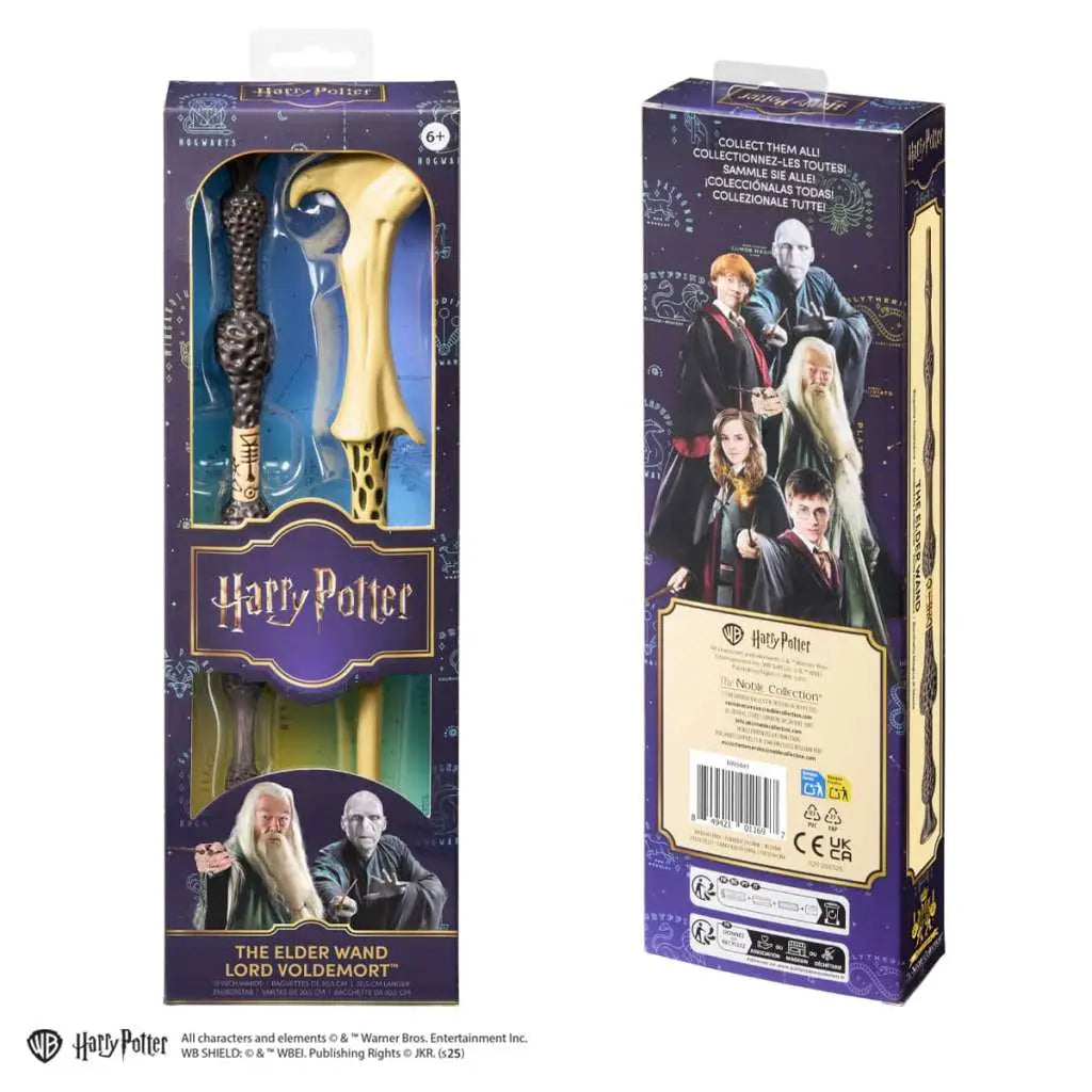 HARRY POTTER THE ELDER AND LORD VOLDEMORT ROLE PLAY PVC 2 PACK WANDS NOBLE COLLECTIONS
