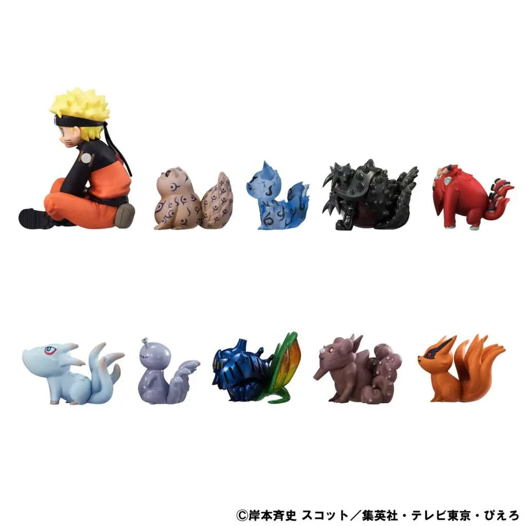 NARUTO SHIPPUDEN GAIDEN UZUMAKI NARUTO & BIJU GEM SET STATUE MEGAHOUSE