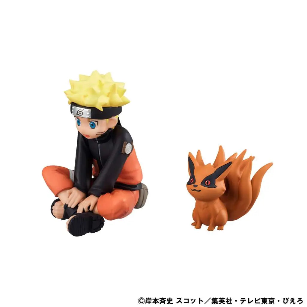 NARUTO SHIPPUDEN GAIDEN UZUMAKI NARUTO & BIJU GEM SET STATUE MEGAHOUSE