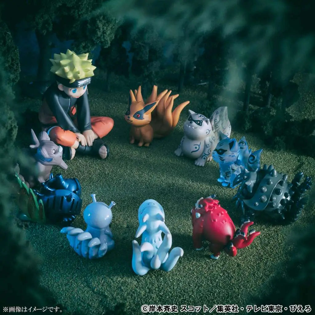 NARUTO SHIPPUDEN GAIDEN UZUMAKI NARUTO & BIJU GEM SET STATUE MEGAHOUSE