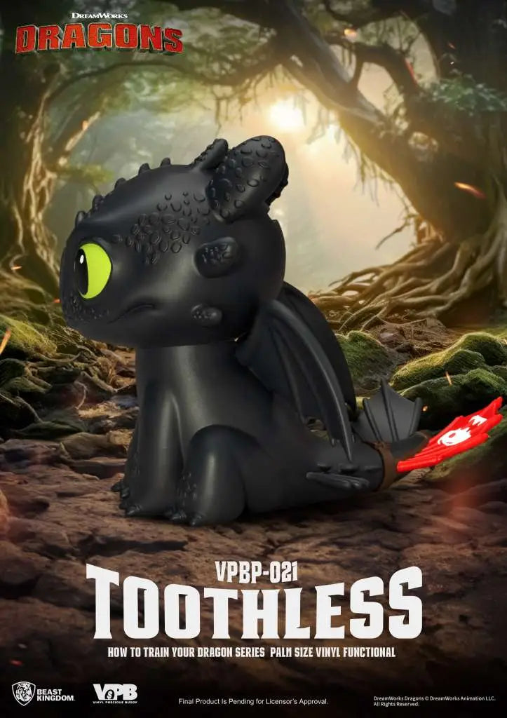 HOW TO TRAIN YOUR DRAGON TOOTHLESS SERIES PALM SIZE VINYL BANK BEAST KINGDOM