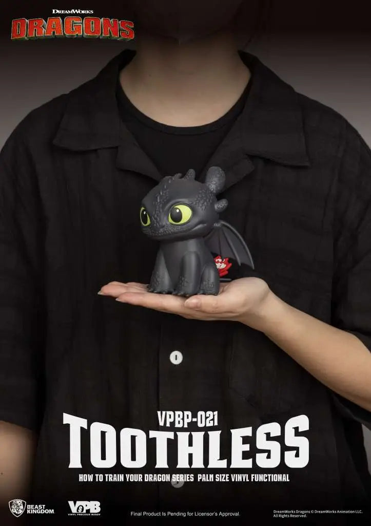 HOW TO TRAIN YOUR DRAGON TOOTHLESS SERIES PALM SIZE VINYL BANK BEAST KINGDOM