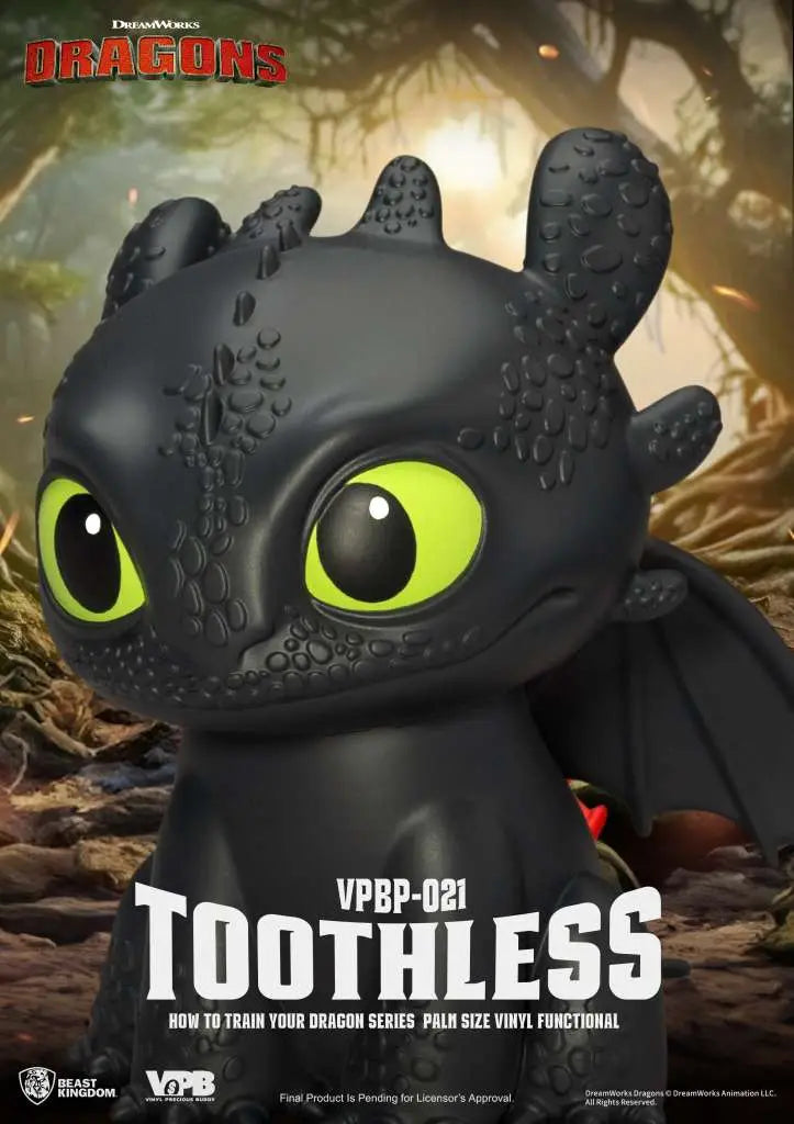 HOW TO TRAIN YOUR DRAGON TOOTHLESS SERIES PALM SIZE VINYL BANK BEAST KINGDOM