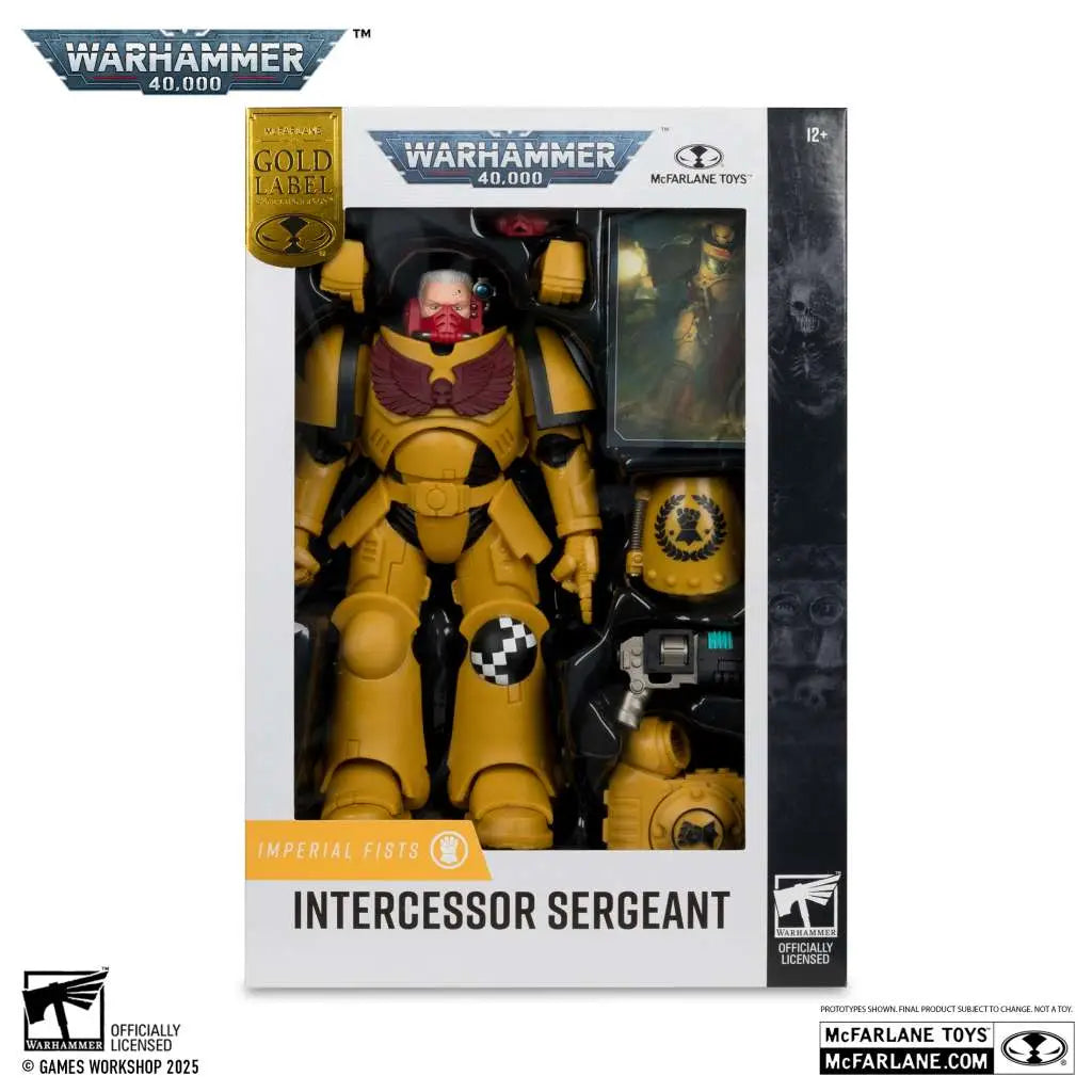 WARHAMMER 40000 INTERCESSOR SERGEANT IMPERIAL FIST GOLD LABEL ACTION FIGURE McFARLANE TOYS 2025