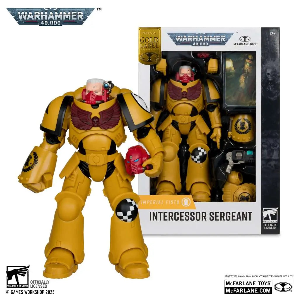 WARHAMMER 40000 INTERCESSOR SERGEANT IMPERIAL FIST GOLD LABEL ACTION FIGURE McFARLANE TOYS 2025