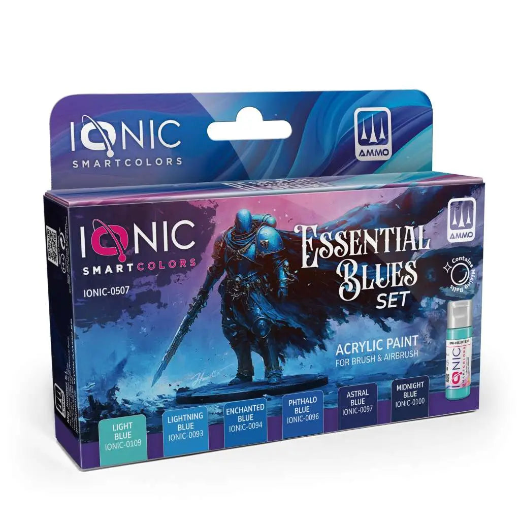 IONIC ESSENTIAL BLUES PAINT SET AMMO BY MIG JIMENEZ