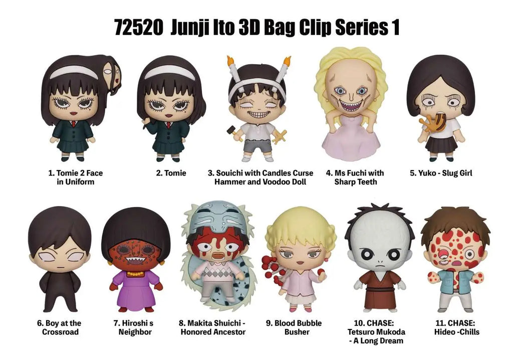 JUNJI ITO S1 BAG CLIP BLIND BOX DISPLAY 24 MONOGRAM