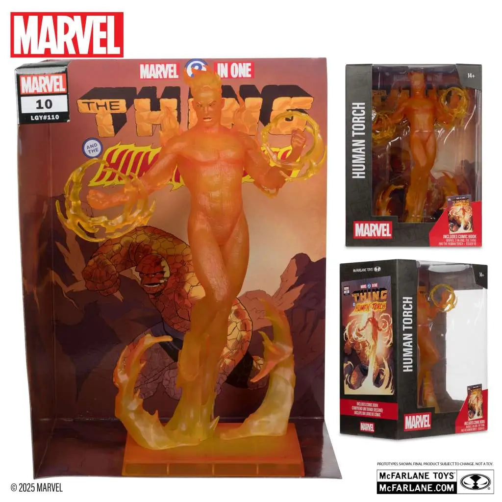 MARVEL COLLECTION W6 1:6 HUMAN TORCH (MARVEL 2-IN-1 #10) FIGURE McFARLANE TOYS 2025