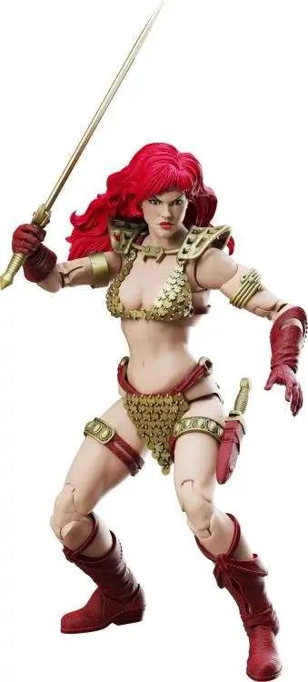 RED SONJA LIMITED GOLD AND RED EPIC HACKS FIGURE BOSS FIGHT STUDIO