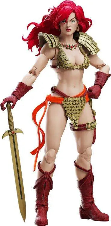 RED SONJA LIMITED GOLD AND RED EPIC HACKS FIGURE BOSS FIGHT STUDIO