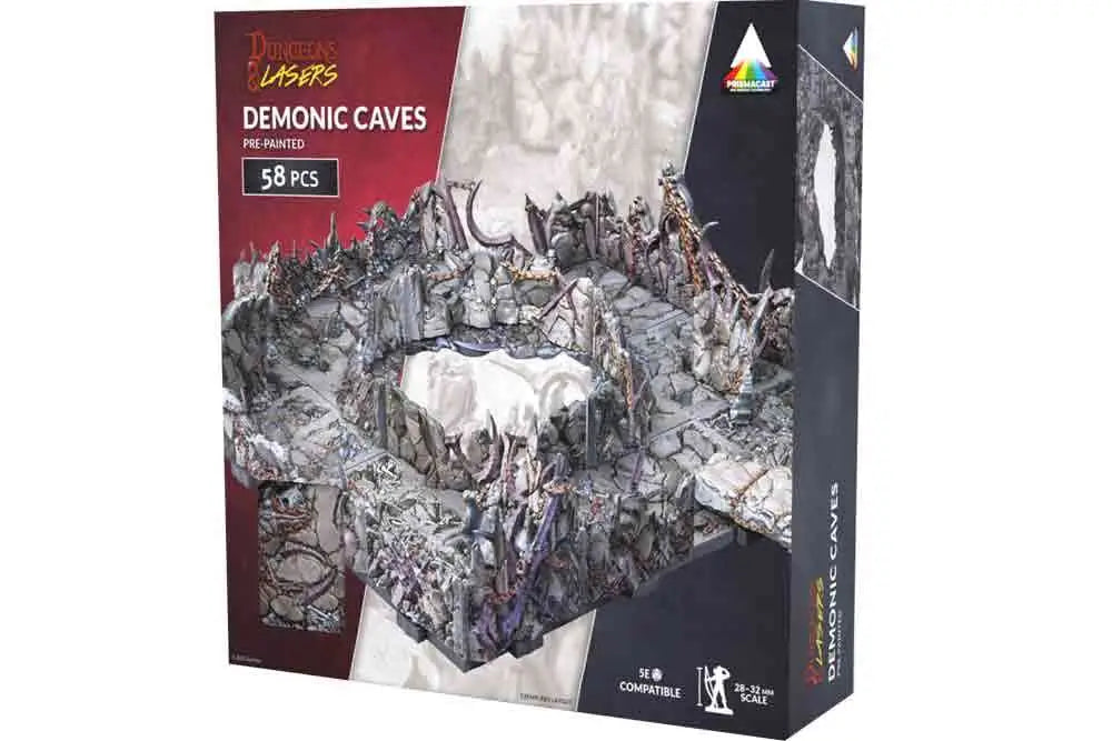 DUNGEONS & LASERS DEMONIC CAVES PRISMACAST PRE PAINTED TERRAINS ARCHON GAMES
