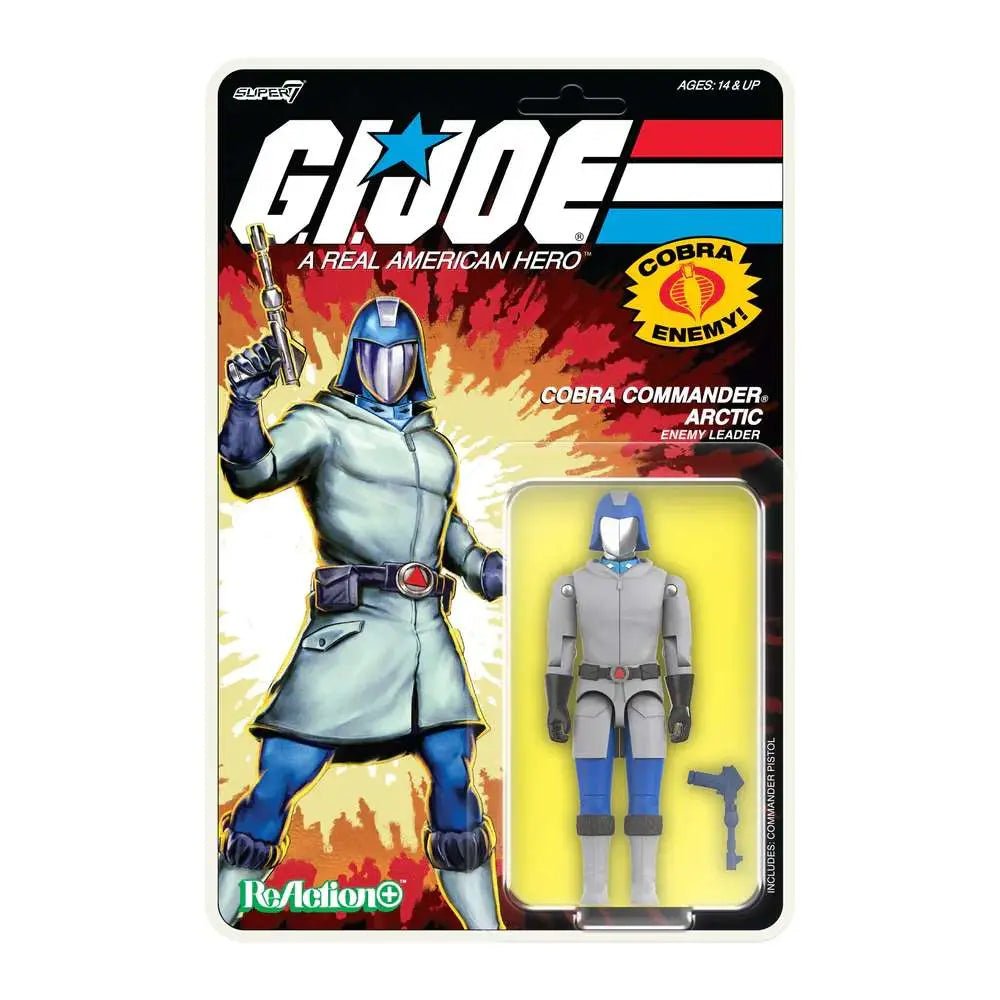 G.I. JOE W03 ARCTIC COBRA COMMANDER CARTOON REACTION+ FIGURE SUPER 7