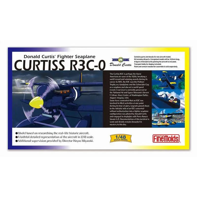 PORCO ROSSO CURTISS R3C 0 SEAPLANE + . CURTIS 1/48 MODEL KIT STUDIO GHIBLI