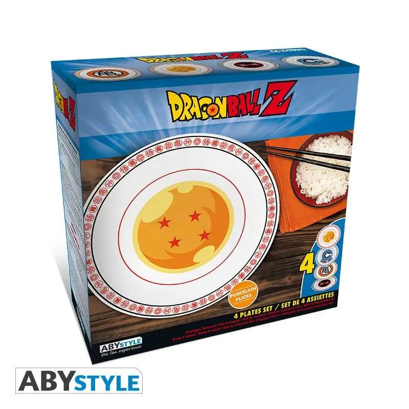 DRAGON BALL EMBLEMS SET PLATES 4x Abystyle Studio