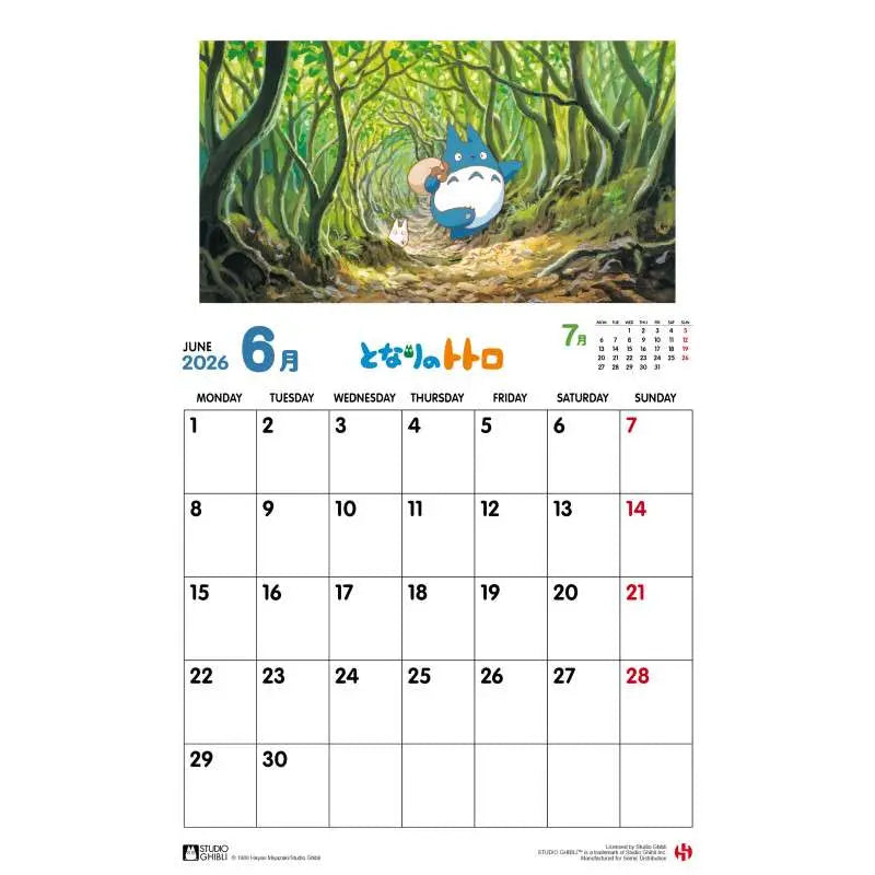 TOTORO 2026 CALENDAR STUDIO GHIBLI