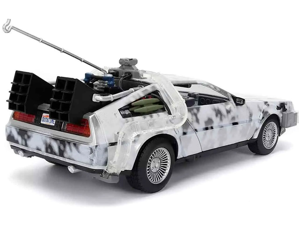 BACK TO THE FUTURE PART I 1982 DE LOREAN DMC 12 WITH FROST EFFECT 1 24 DIE CAST MODEL LIMITED EDITION Jada Toys