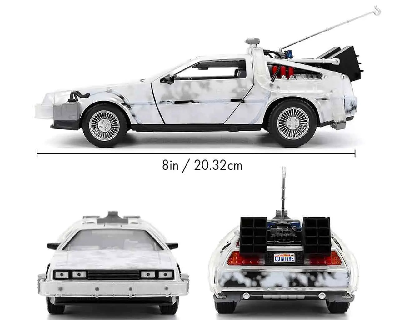 BACK TO THE FUTURE PART I 1982 DE LOREAN DMC 12 WITH FROST EFFECT 1 24 DIE CAST MODEL LIMITED EDITION Jada Toys