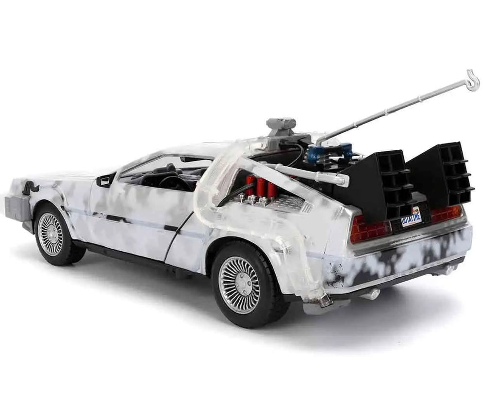 BACK TO THE FUTURE PART I 1982 DE LOREAN DMC 12 WITH FROST EFFECT 1 24 DIE CAST MODEL LIMITED EDITION Jada Toys