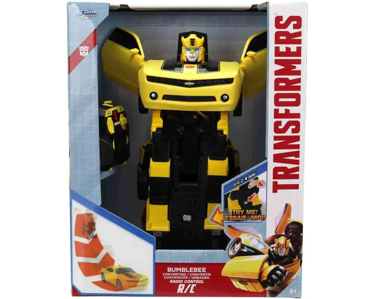 TRANSFORMERS BUMBLEBEE TRANSFORMING TO ROBOT MODEL WITH REMOTE CONTROL Jada Toys