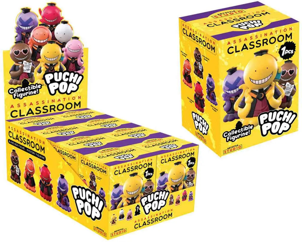 ASSASSINATION CLASSROOM - FIGURINE PUCHIPOP - BLIND BOXES DISPLAY (8) Abystyle Studio