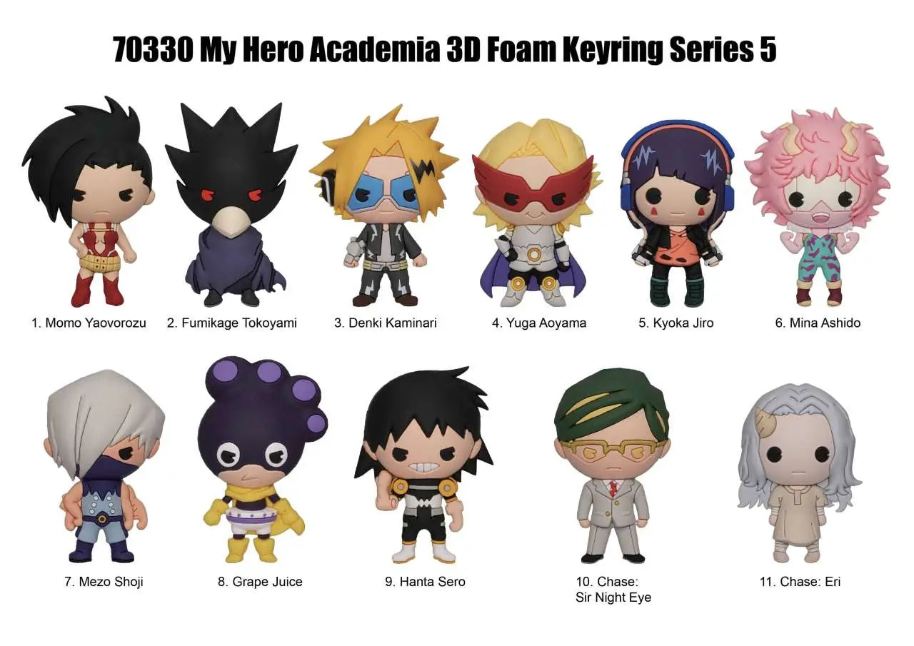 MY HERO ACADEMIA SERIES 5 BAG CLIP BLIND BOX DISPLAY (24) MONOGRAM