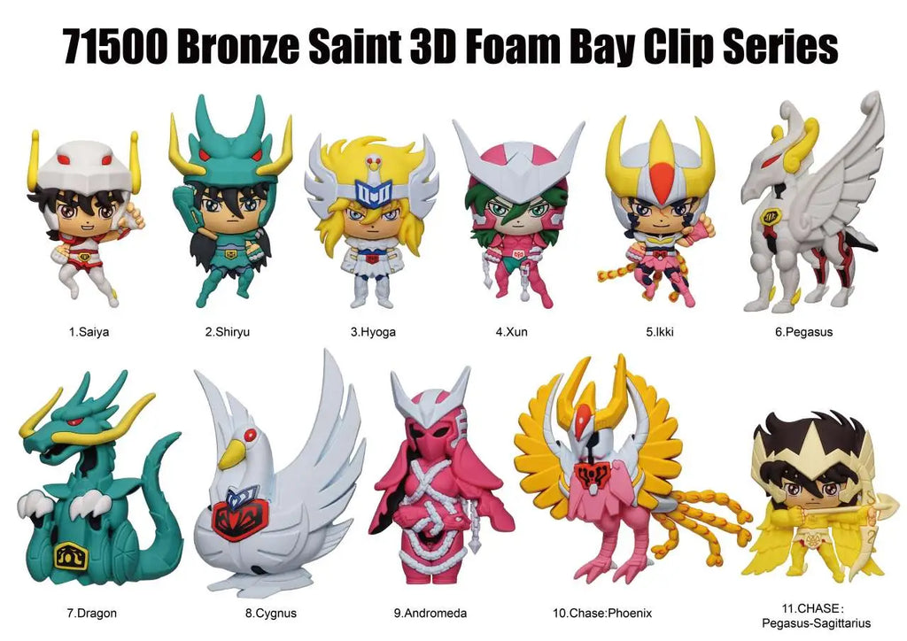 SAINT SEIYA S1 BAG CLIP BLIND BOX DISPLAY 24 MONOGRAM