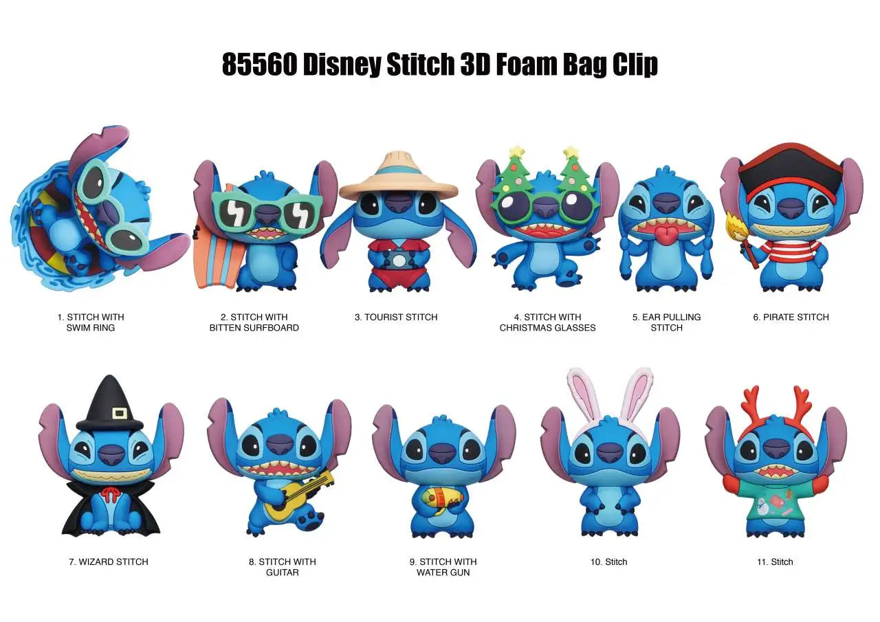 STITCH IN COSTUME EXC 3 BAG CLIP BLIND BOX DISPLAY 24 MONOGRAM