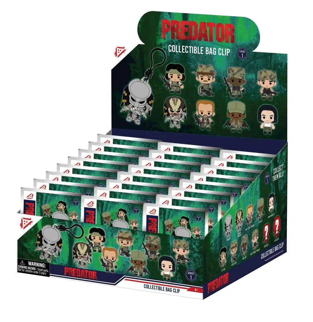 PREDATOR 3D S1 BAG CLIP BLIND BOX DISPLAY 24 MONOGRAM