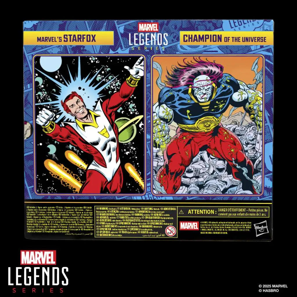 MARVEL LEGENDS STARFOX AND CHAMPION OF THE UNIVERSE ACTION FIGURES HASBRO