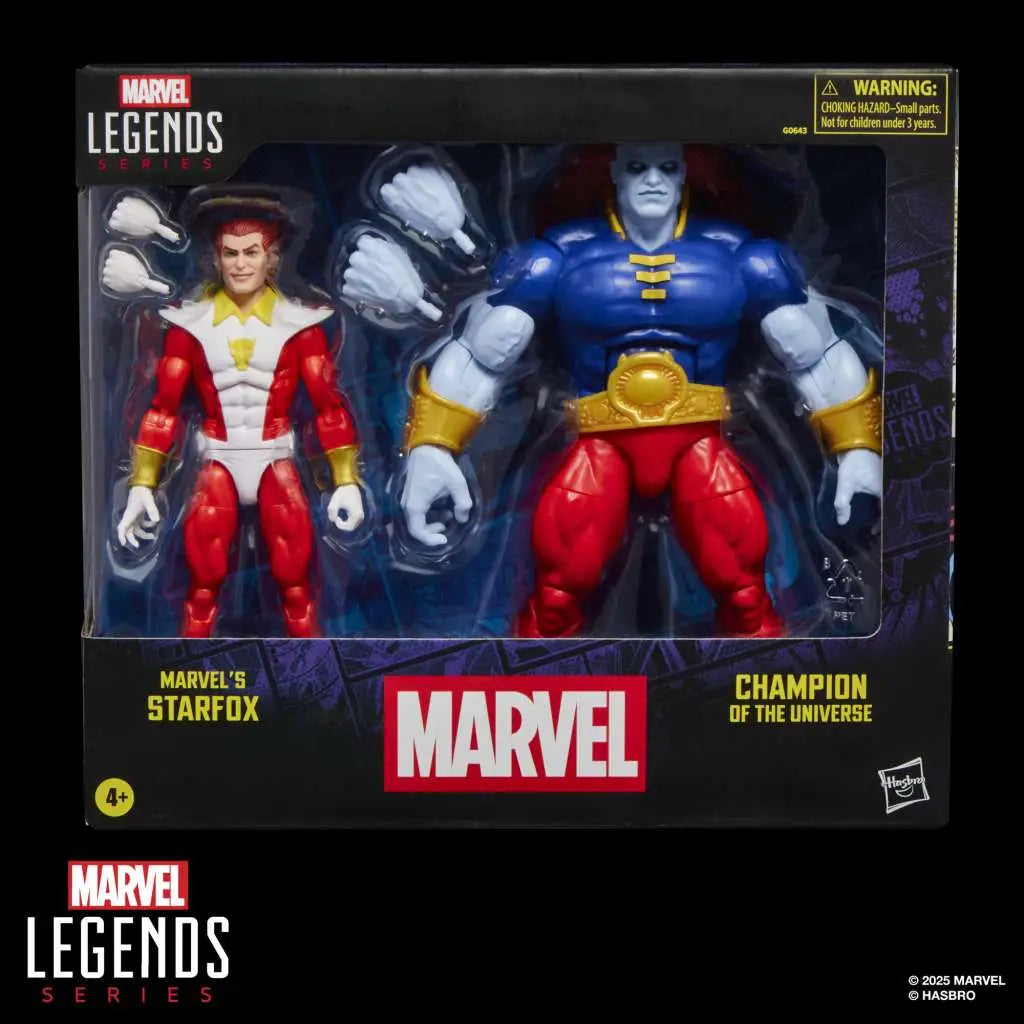 MARVEL LEGENDS STARFOX AND CHAMPION OF THE UNIVERSE ACTION FIGURES HASBRO