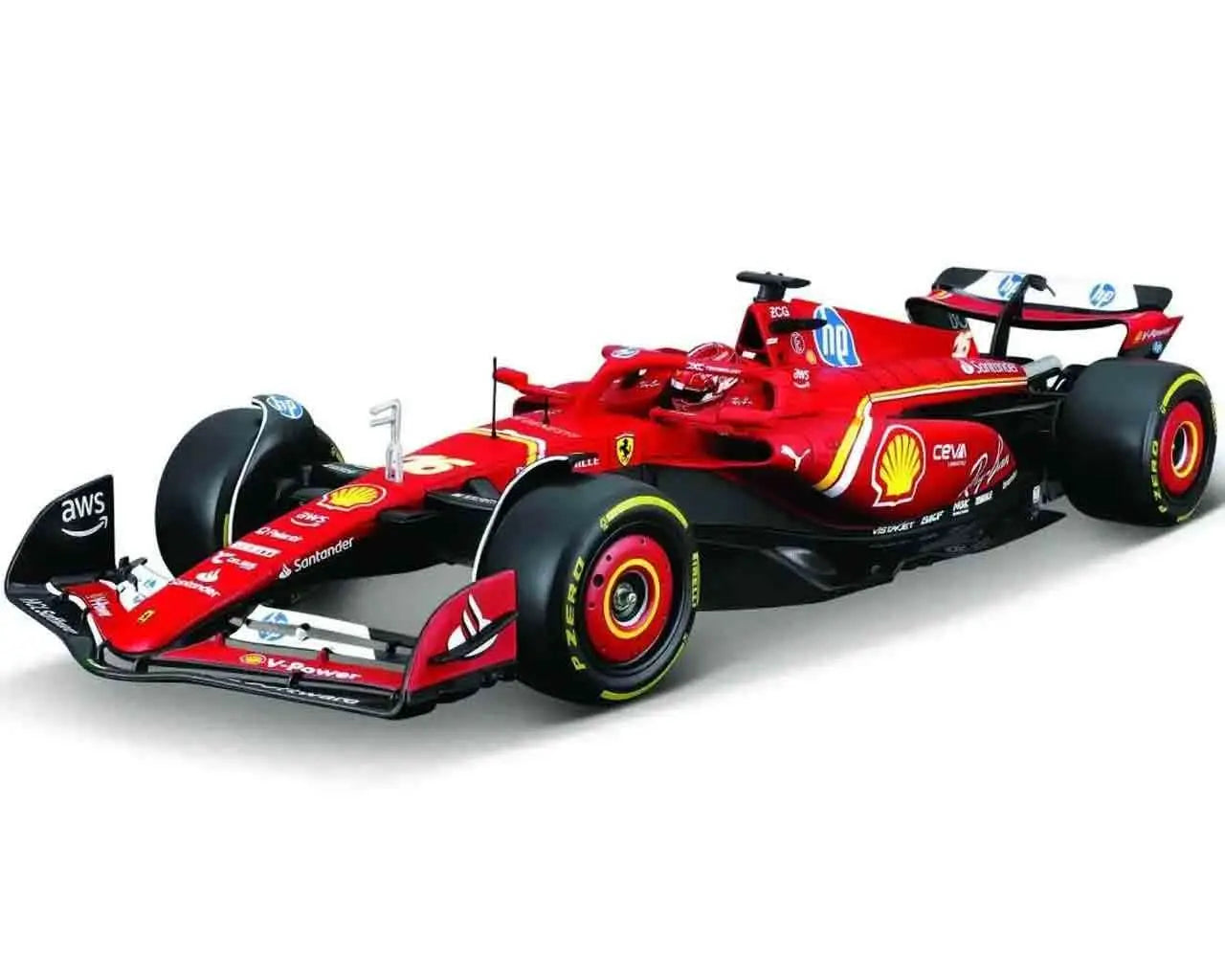 FERRARI F1 SF 24 N.16 CHARLES LECLERC WITH HELMET MODEL KIT 1 24 BBURAGO