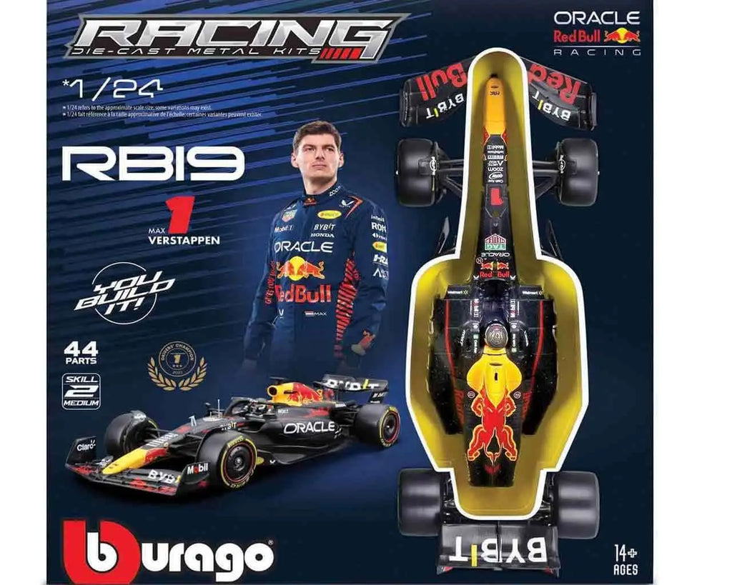 RED BULL F1 RB19 - MAX VERSTAPPEN WITH HELMET - MODEL KIT 1:24 BBURAGO
